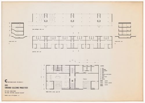 Plans and sections for Quartiere residenziale a Napoli, Naples, Italy