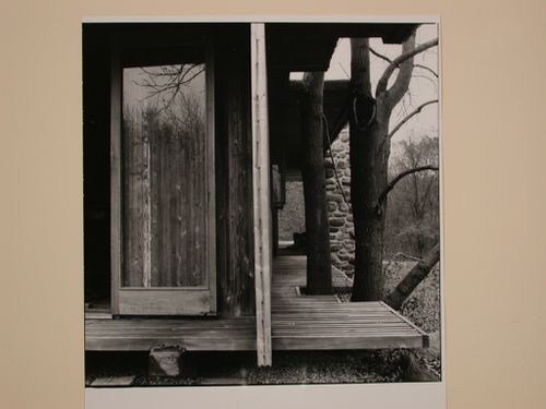 Partial view of the Alfred Caldwell Studio showing the porch, Bristol, Wisconsin