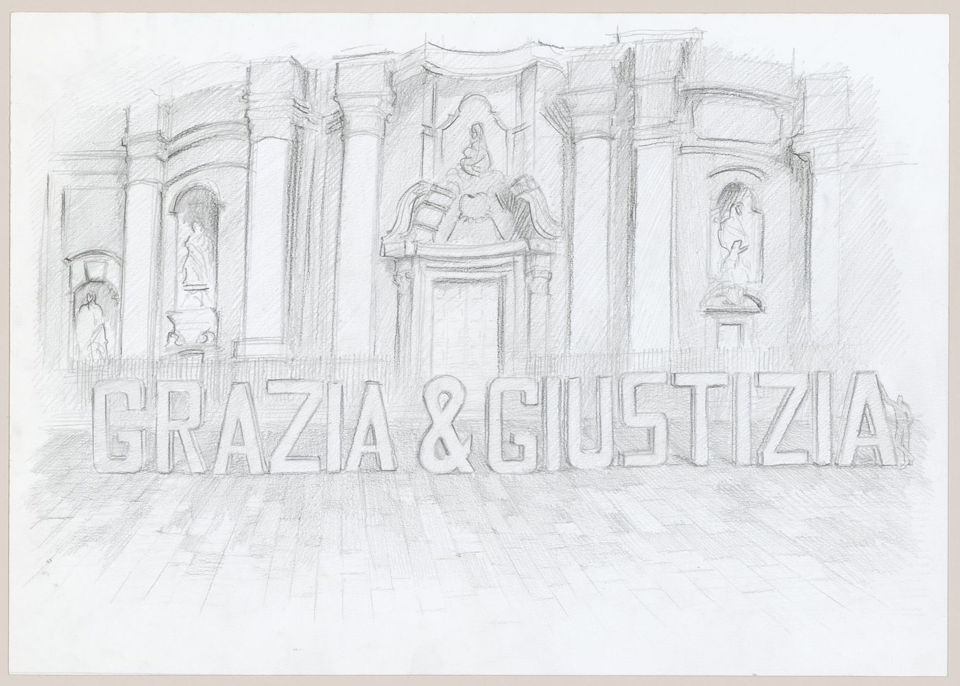 Perspective for the installation Grazia & Giustizia