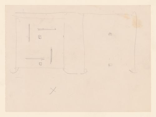Sketch plans for a gallery layout