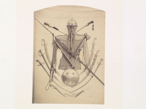 Display of arms and equipment, Armoury, Tsarskoye Selo (now Pushkin), Russia