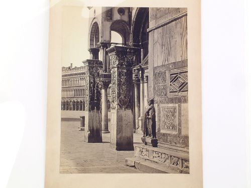 View of the tetrarchi and the 2 pillars di San Giovanni, Venice, Italy