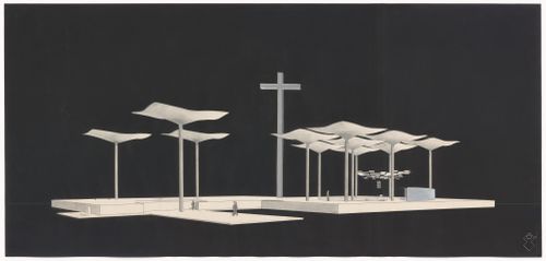 Perspective drawing for Santuario de Nuestra Señora de Fátima, Pilar, Argentina