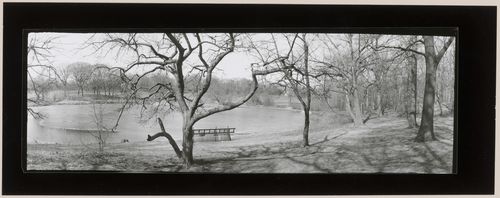 Panorama, Pond near Long Meadow, Prospect Park, Brooklyn, New York City, New York