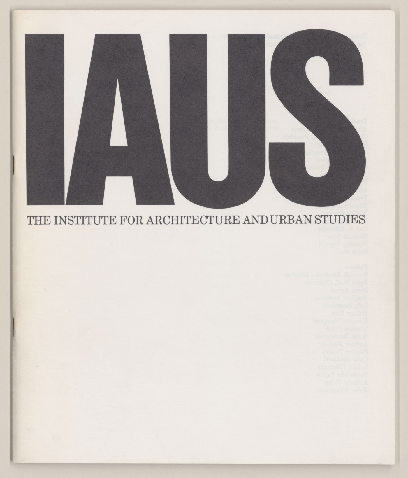 IAUS brochure