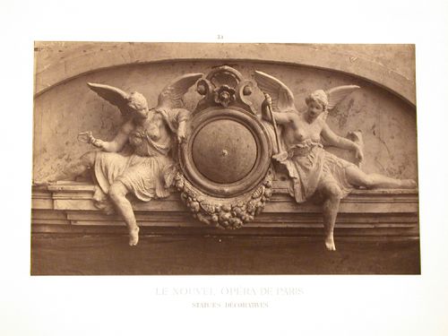 Dessus de portes de l'avant-foyer. Maçonnerie et serrurerie [de] Barrias