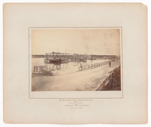 Miramichi Bridges under construction, Miramichi Bay, New Brunswick