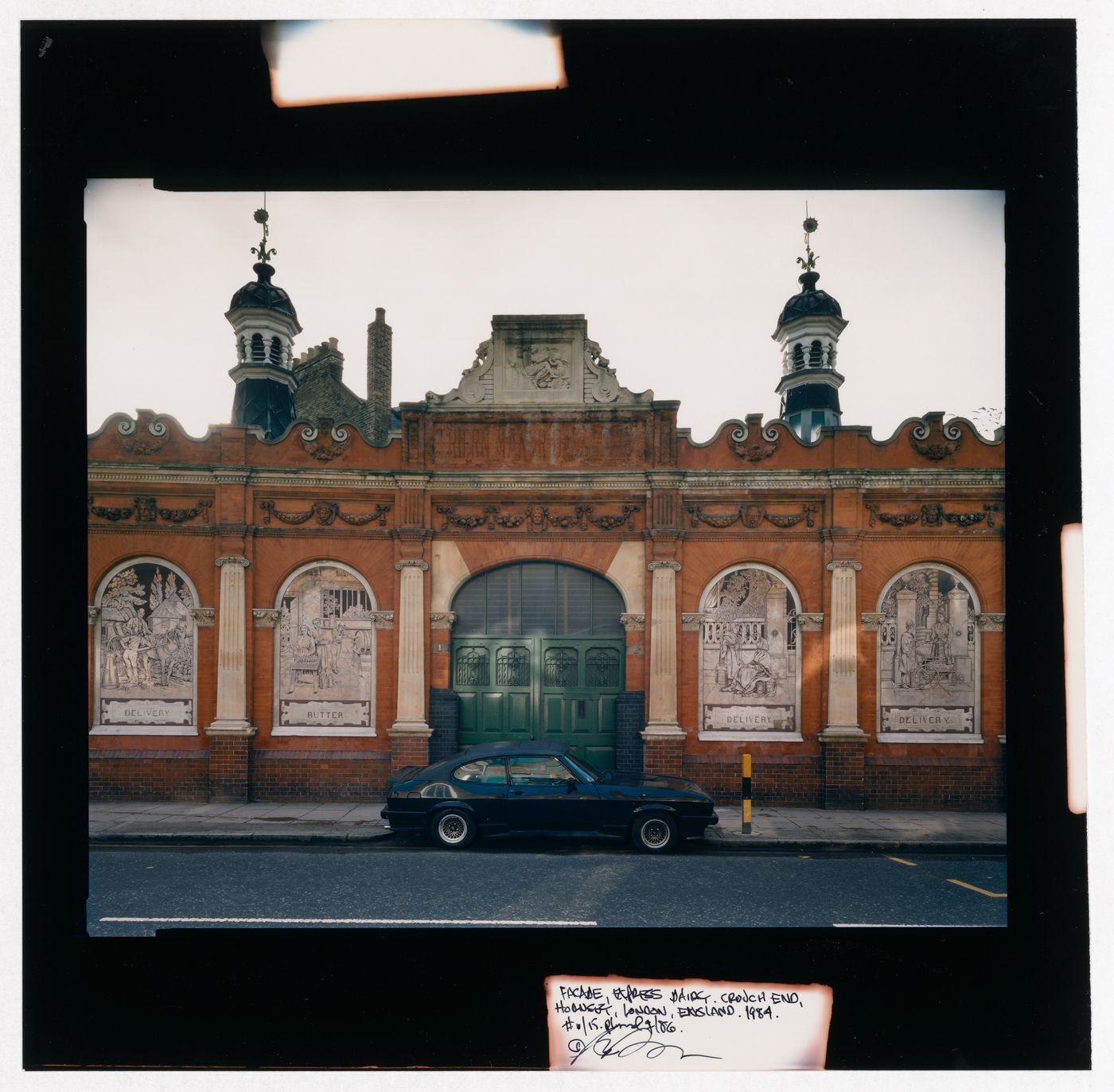 Façade of the Express Dairy, Friern Manor, Crouch End, Hornsey, London, England