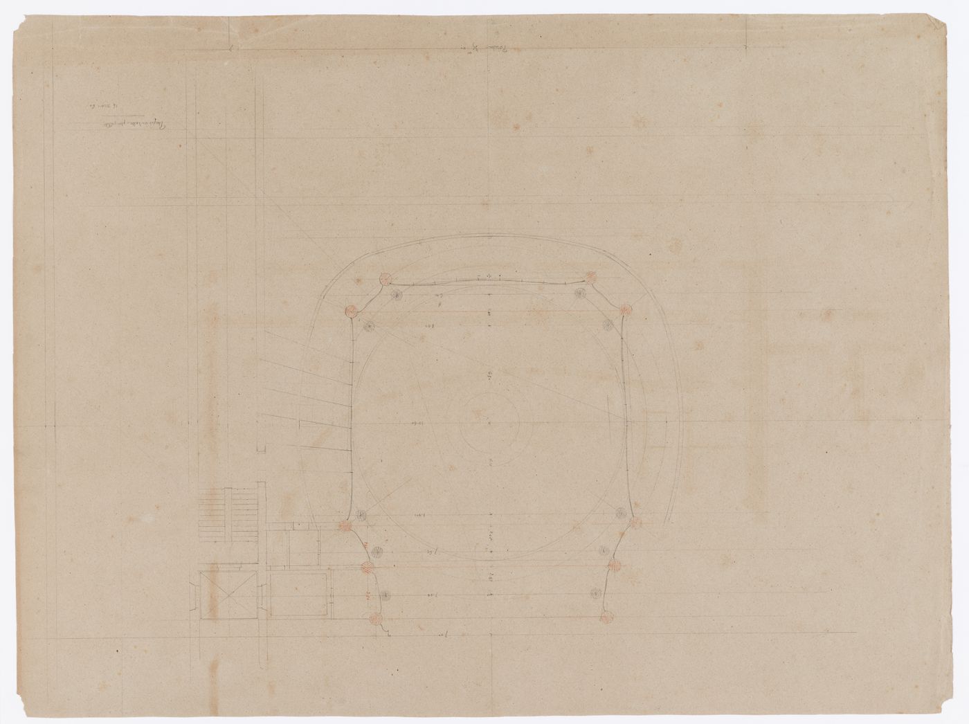 Project for an opera house for the Théâtre impérial de l'opéra: Sketch plan for the auditorium, possibly an alternate design
