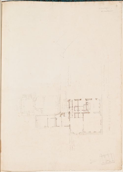 Project for the redevelopment of the École de médecine and surrounding area, Paris [?]: Partial plan for the Académie de médecine