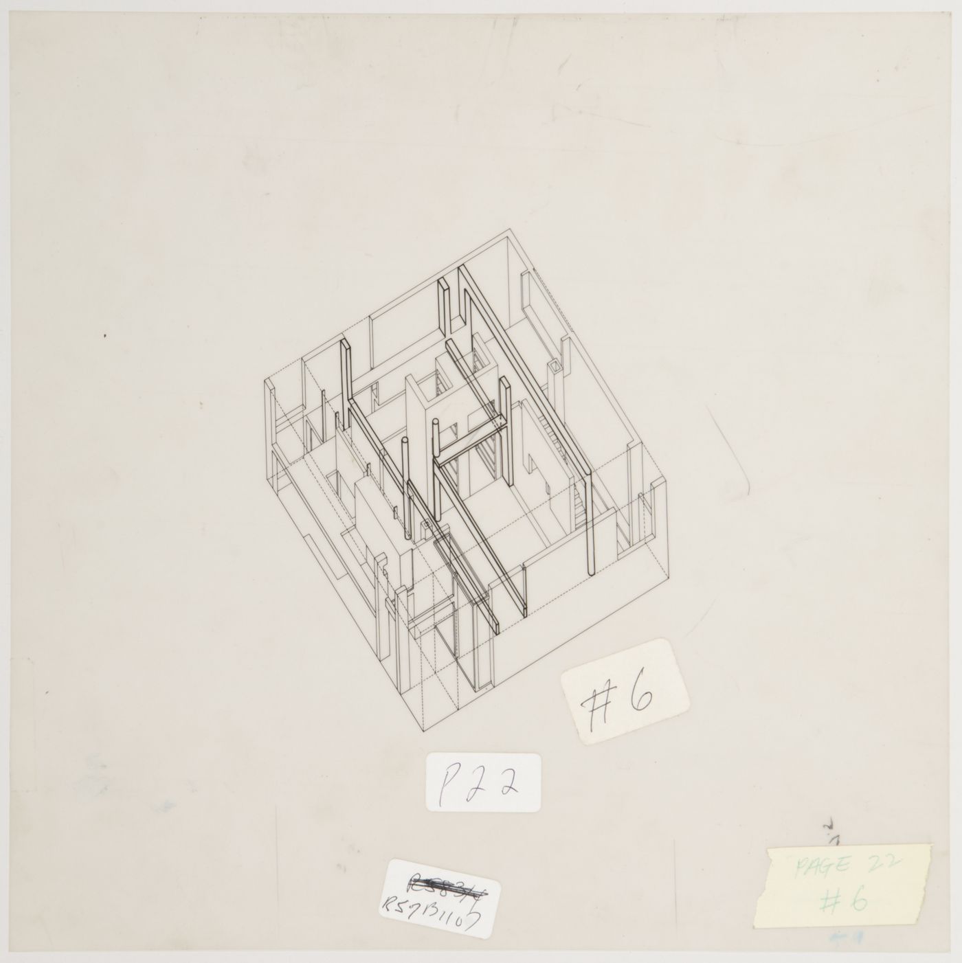 House I, Princeton, New Jersey: Exterior axonometric