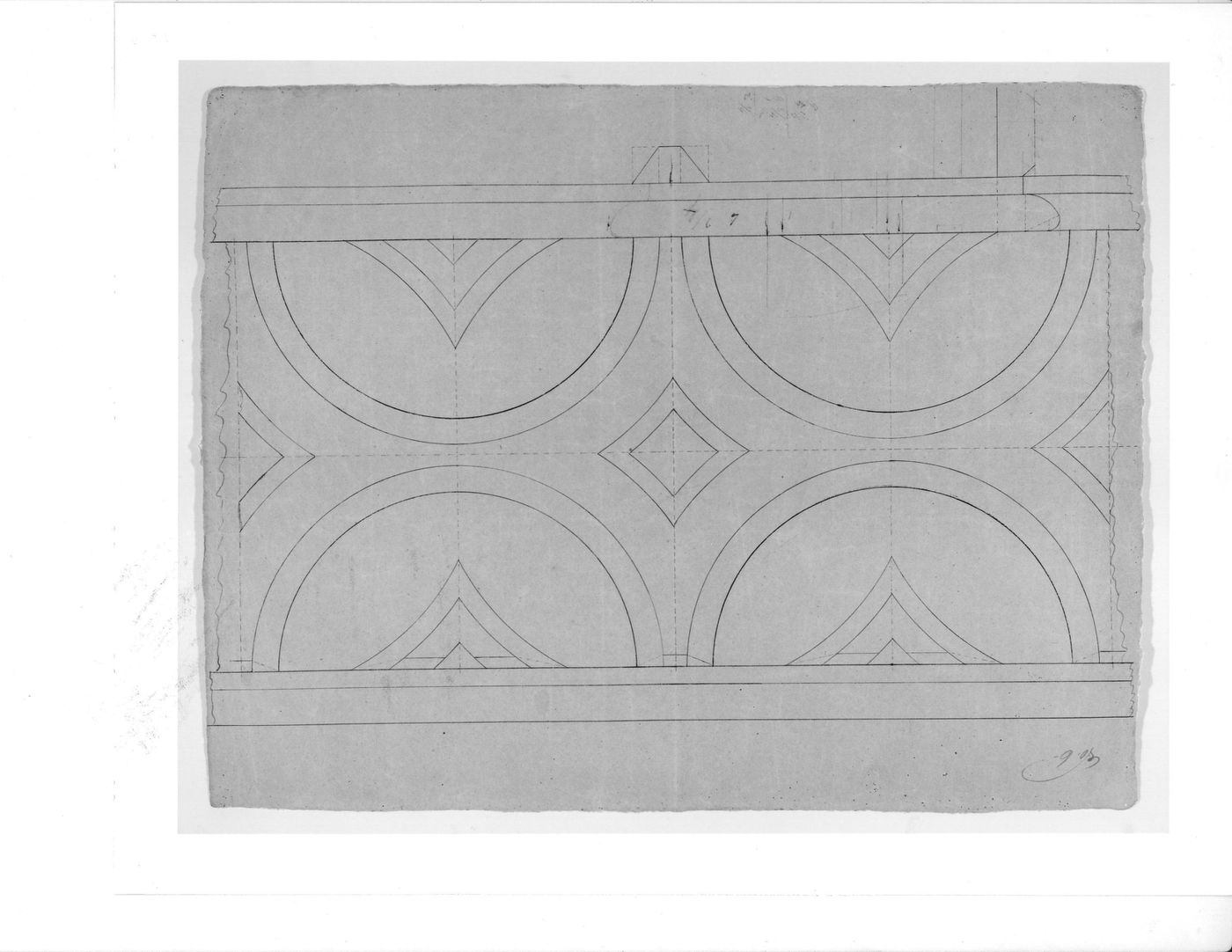 Elevation for a decorative border for Notre-Dame de Montréal