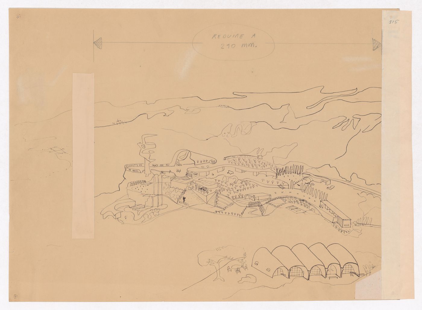 Bird's-eye perspective for Village Polychrome, near Biot, France