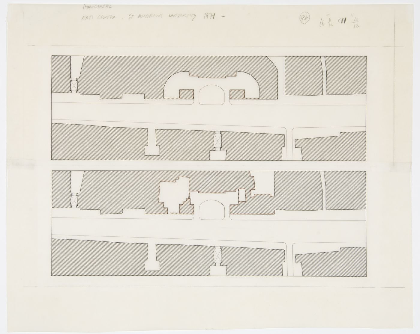 Arts Centre, University of St. Andrews, St. Andrews, Scotland: figure ground studies