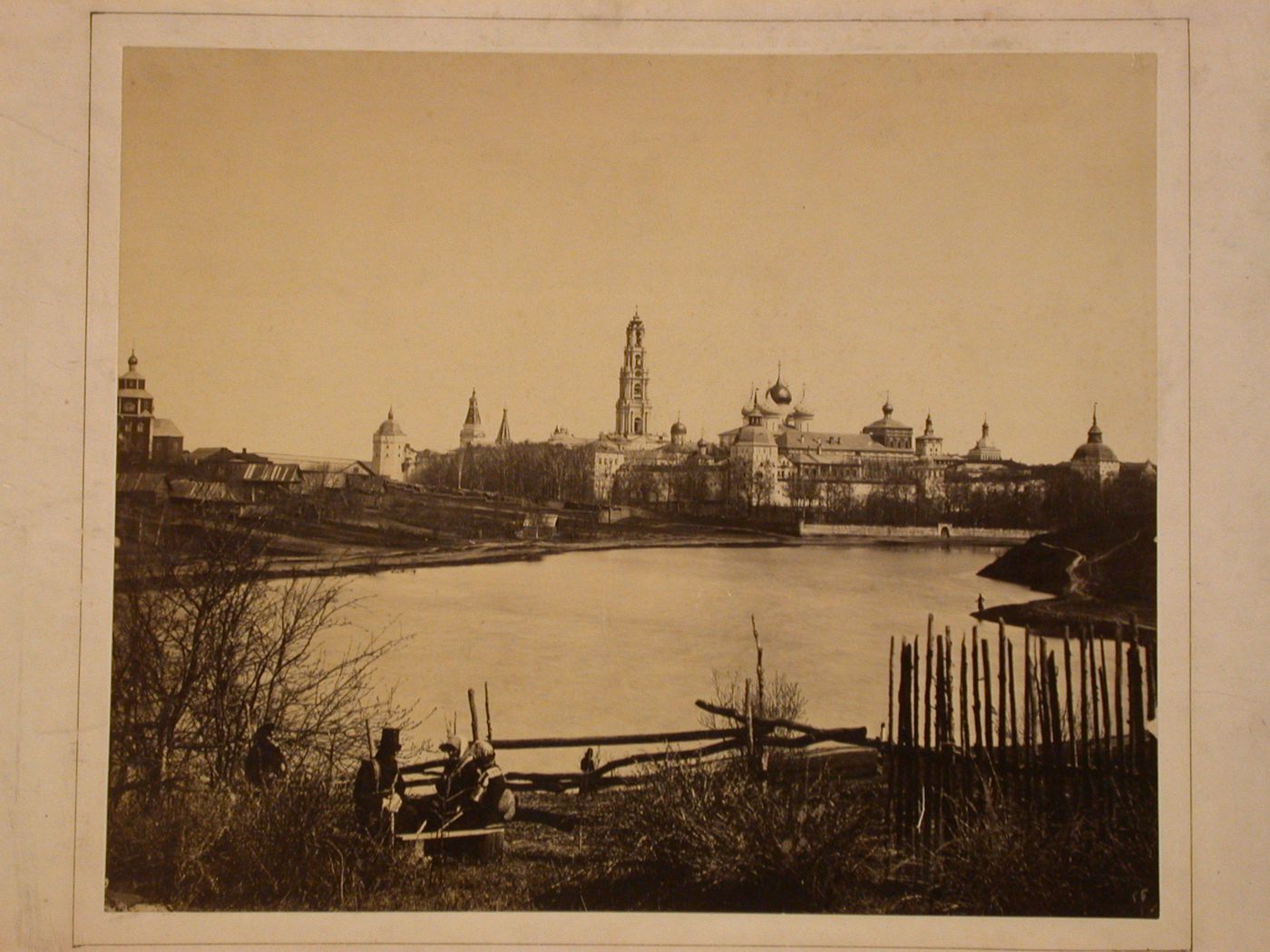 View of Troitse-Sergeyevo Monastery (Trinity-Sergii Monastery) showing the bell tower and Uspenskyi Cathedral, Zagorsk, Moscow