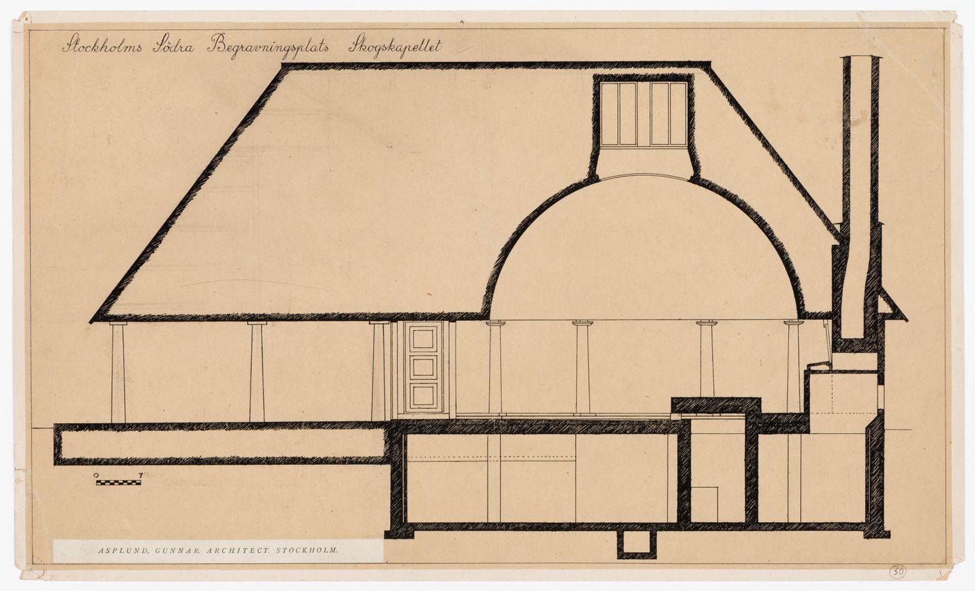 Section for Woodland Chapel, Woodland Cemetery, Stockholm, Sweden