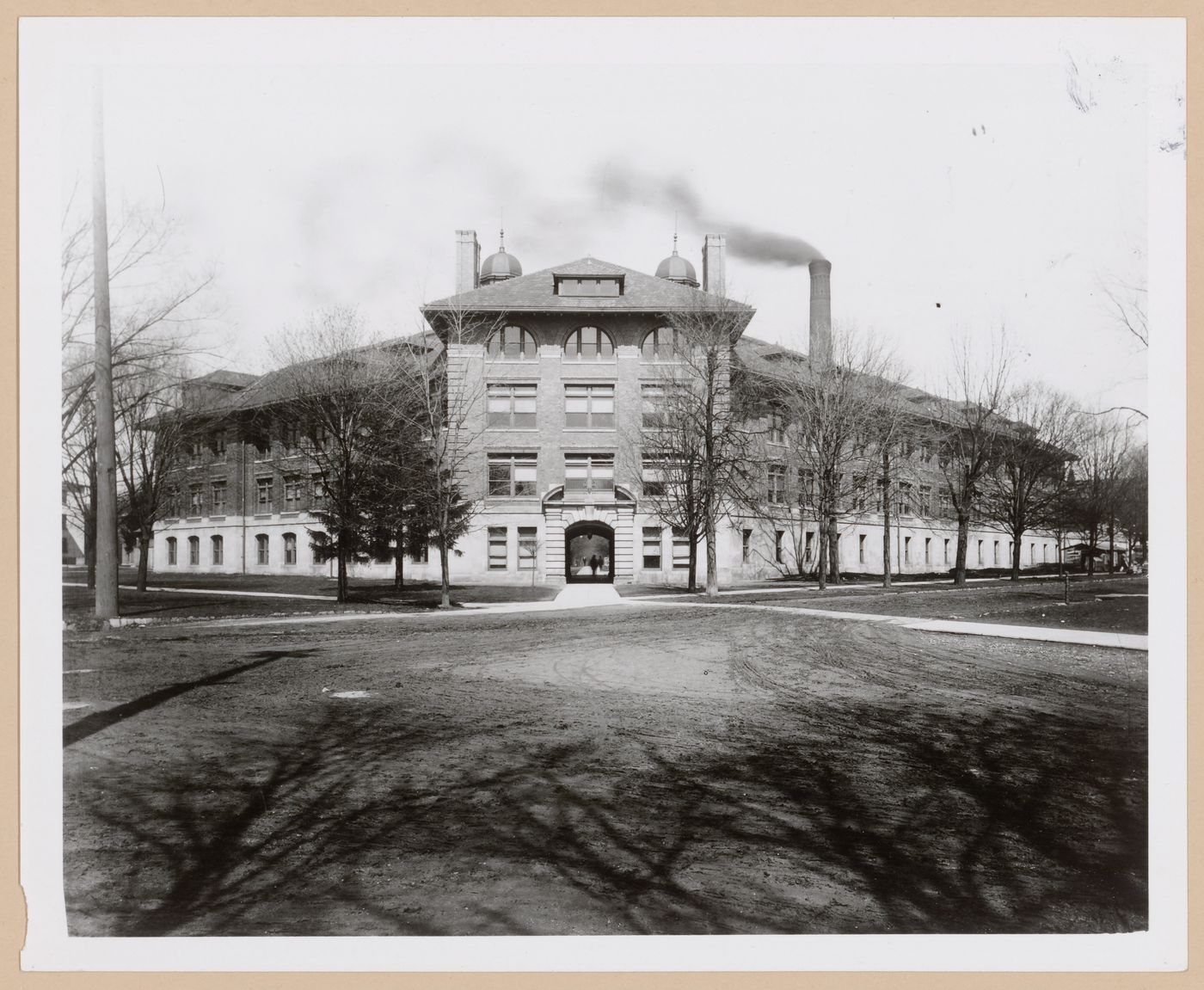 View of the entrance to the courtyard of the Engineering Building (later the West Engineering Building, now the West Hall), 550 East University Avenue, University of Michigan, Ann Arbor, Michigan