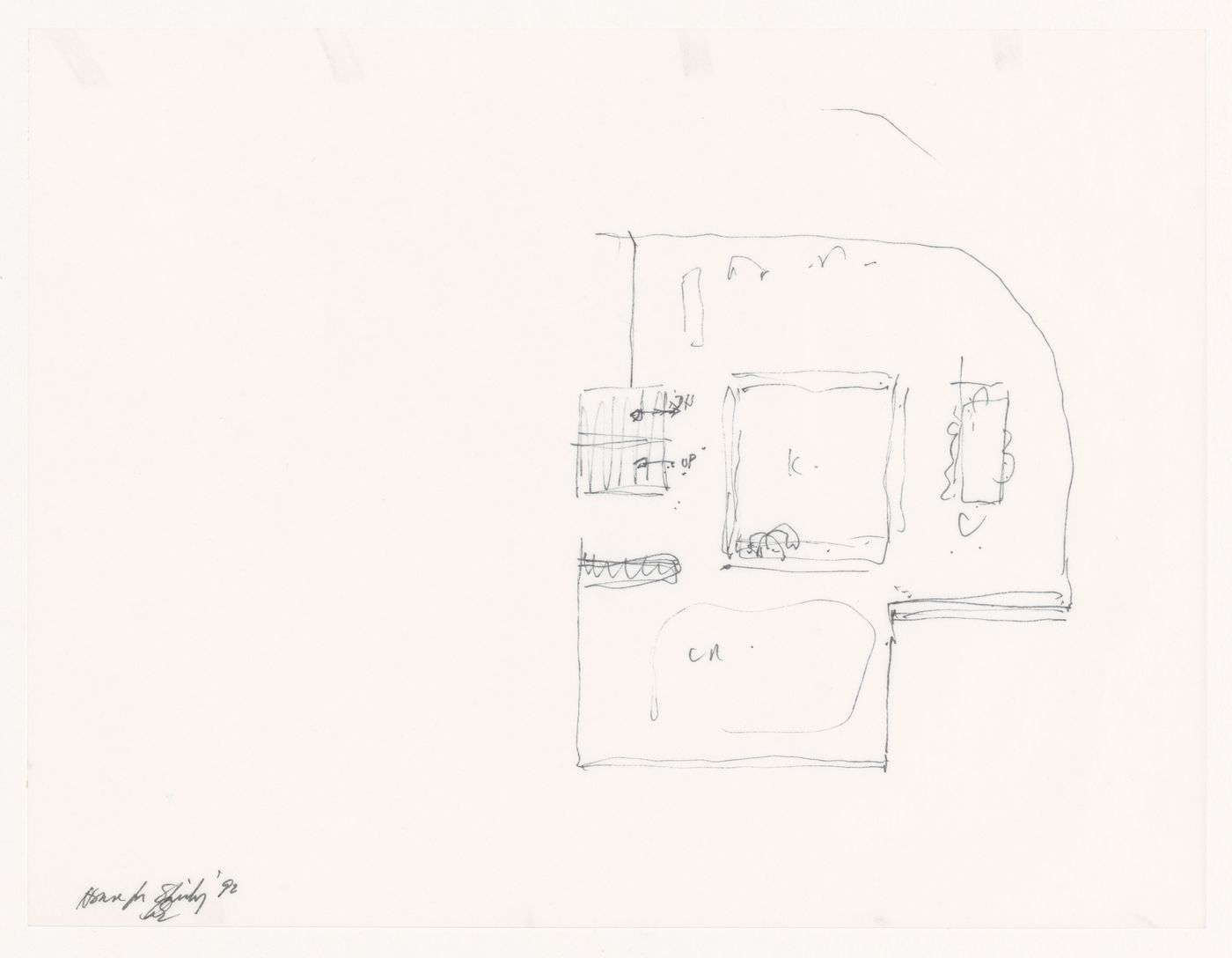 Sketch plan for Shirley MacLaine House, De Baca County, New Mexico