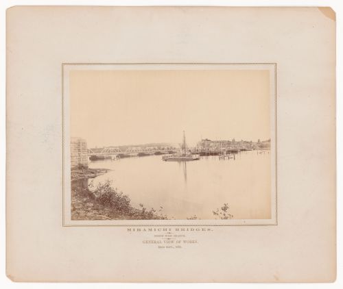 Miramichi Bridges under construction, Miramichi Bay, New Brunswick