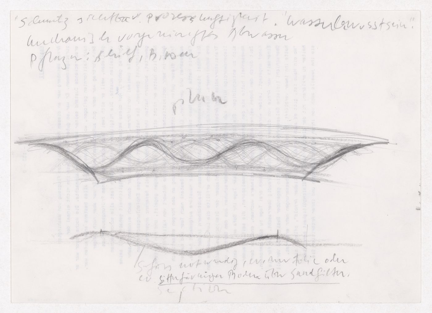 Competition for Park Avenida Diagonal, Barcelona: Conceptual drawings, including site plans, plans, and sections