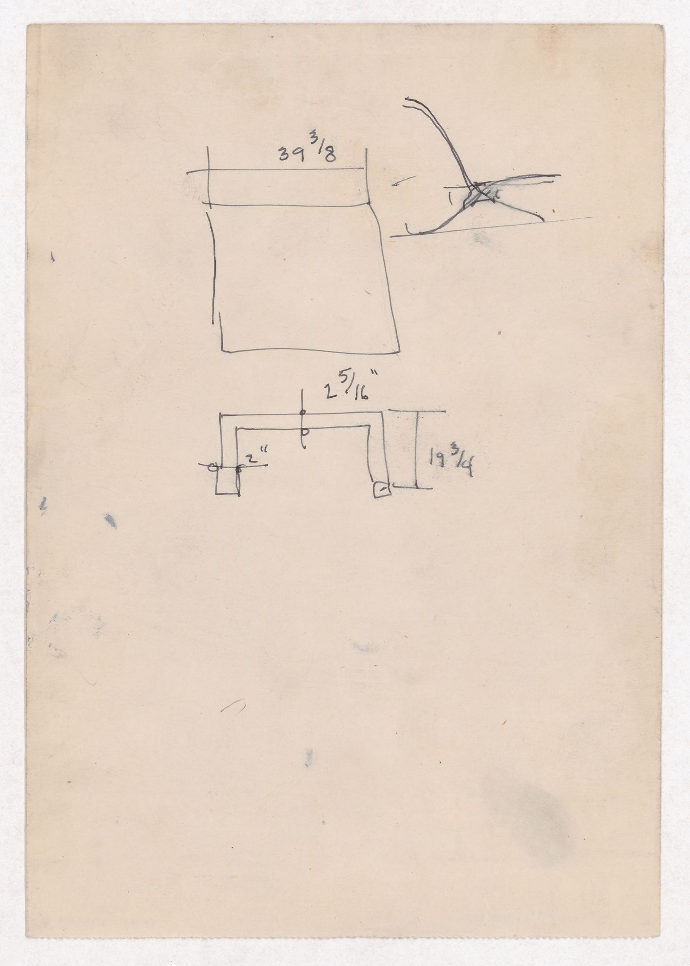 Various documents and drawings including furniture design and office renovation: File G 693