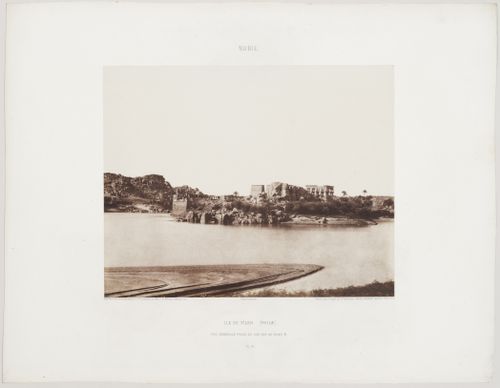 Nubie. Ile de Fîleh (Philae). Vue générale prise du sud-est au point B