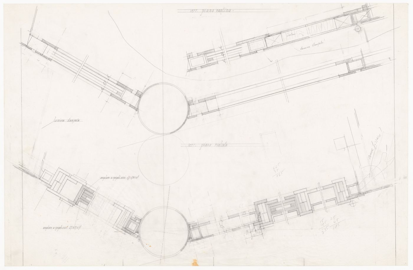 Details on window frames for Casa Frea, Milan, Italy