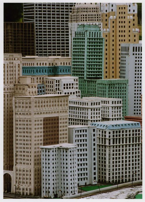 Partial view of a model of New York City, New York, at Window of the World, Shenzhen, China