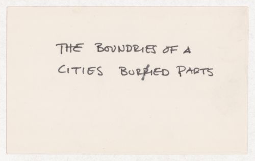 The boundries of a cities buried parts