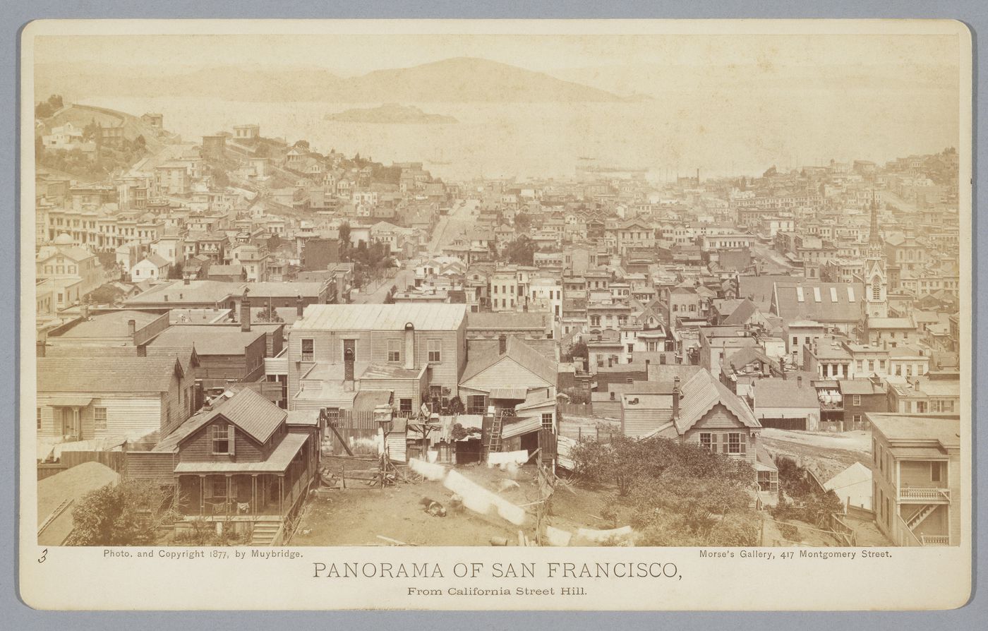 Section 3 of 11 of Panorama of San Francisco, from California Street Hill, California