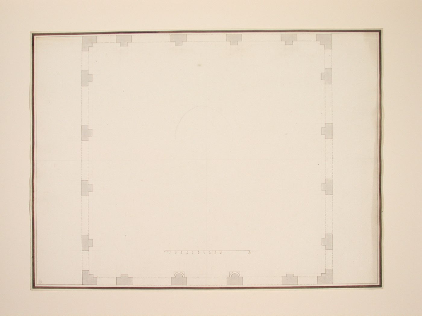 Ground plan of the atrium of the Certosa, Vigodárzere (Padua)