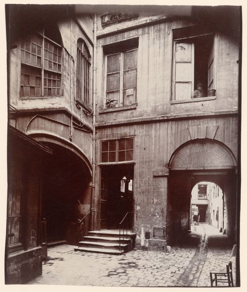 Detail Courtyard of doss house (transient shelter), Paris, France
