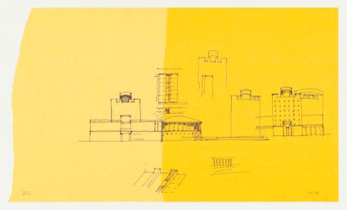 Sketch elevations for the Phoenix Municipal Government Center Competition