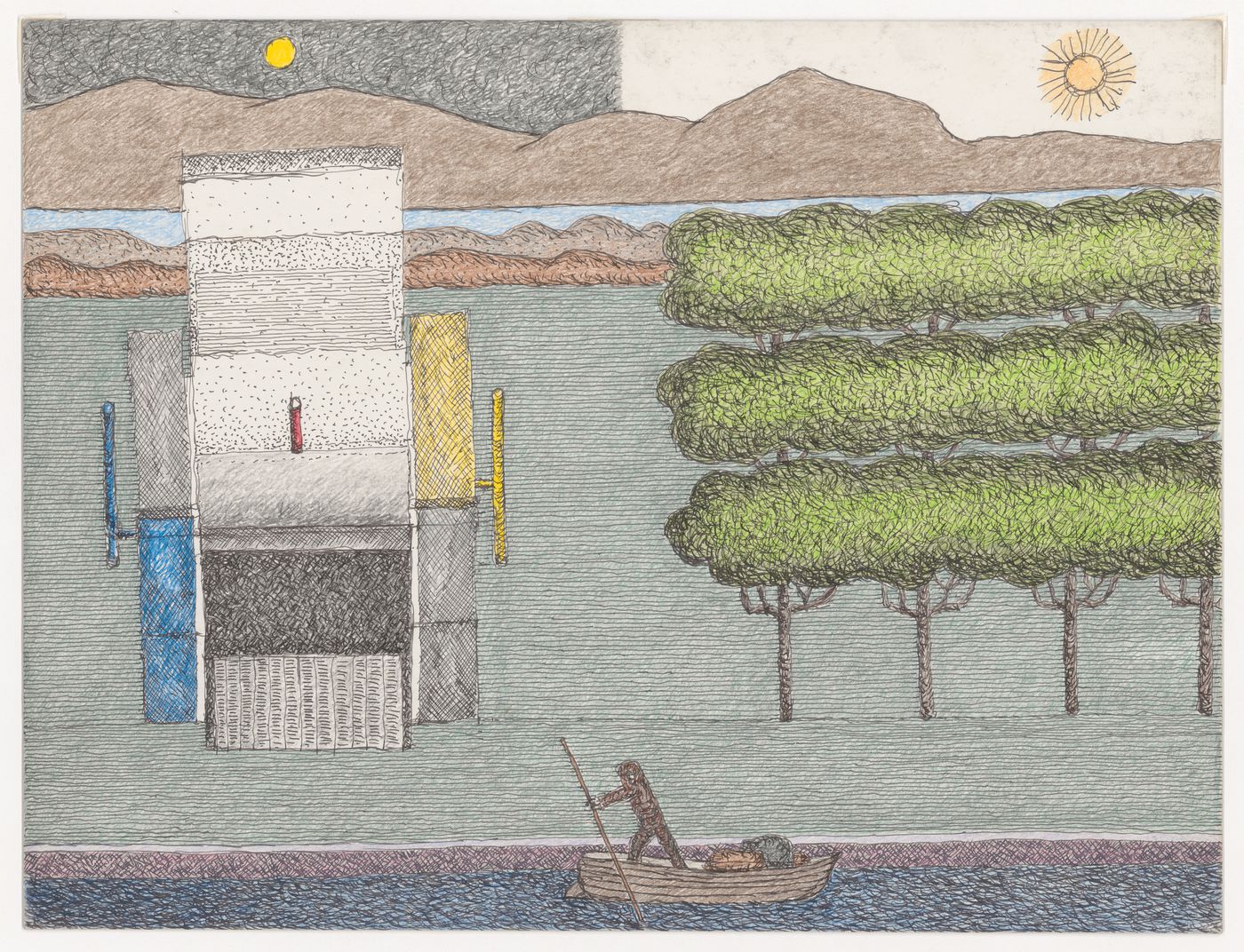 Landscape drawing for L.A. House