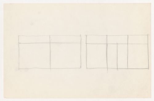 Sketch elevation for windows and sketch elevation for entrance for the Metallurgy Building, Illinois Institute of Technology, Chicago