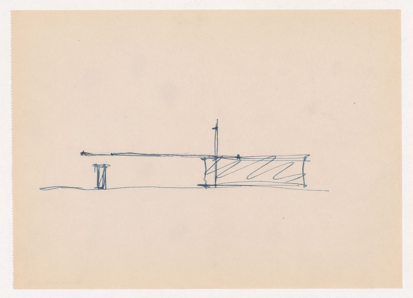 Sketch elevation for Museum for a Small City