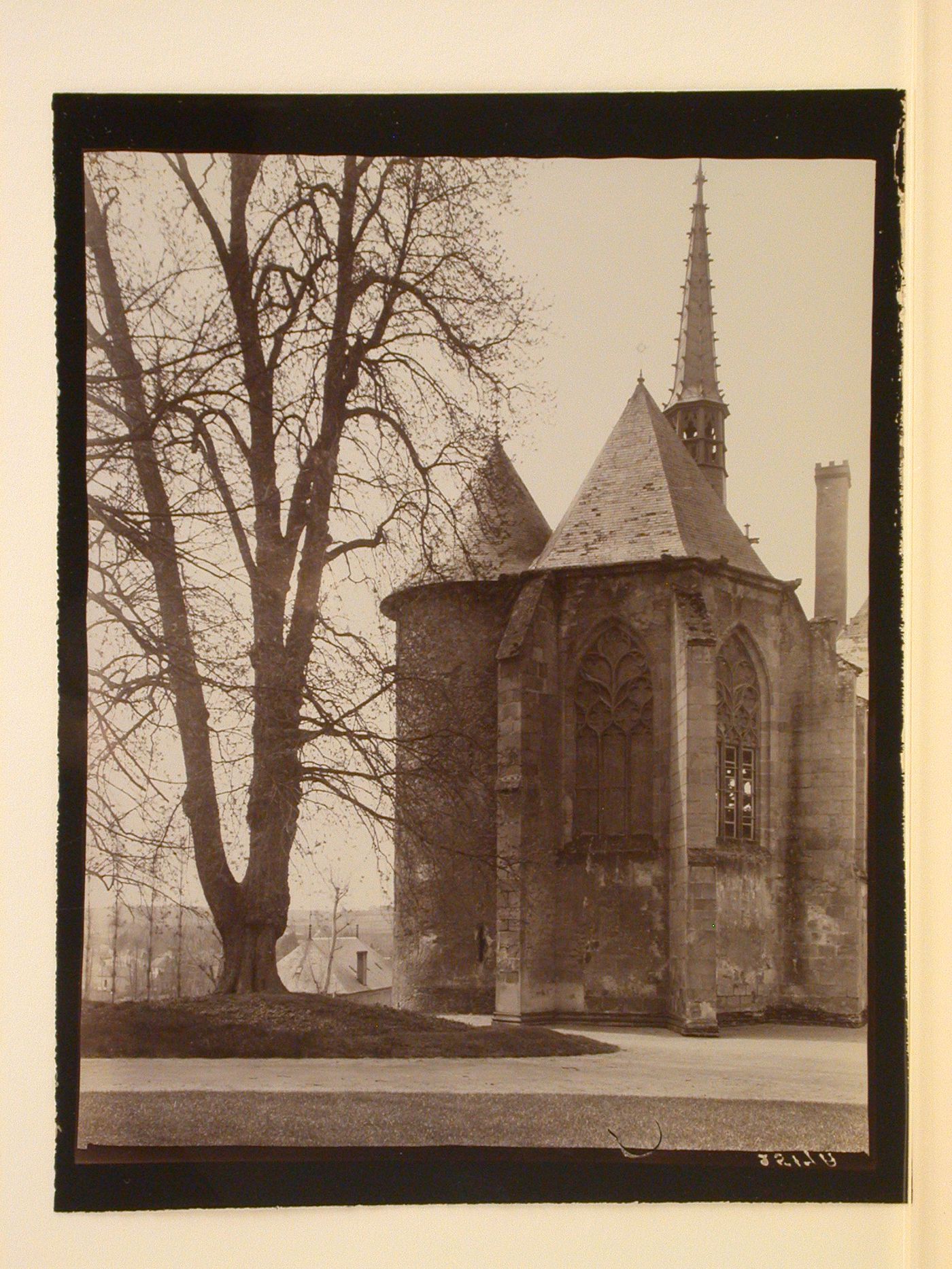 Partial view of the château de La Palice showing the chapel, Lapalisse, France