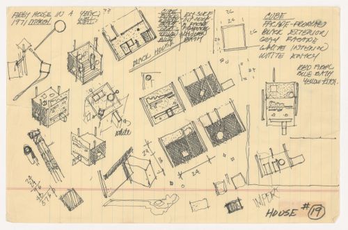 Sketches with notes for Element House