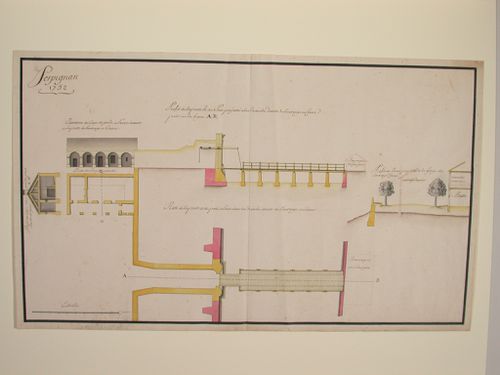 Plan for a bridge inPerpignan