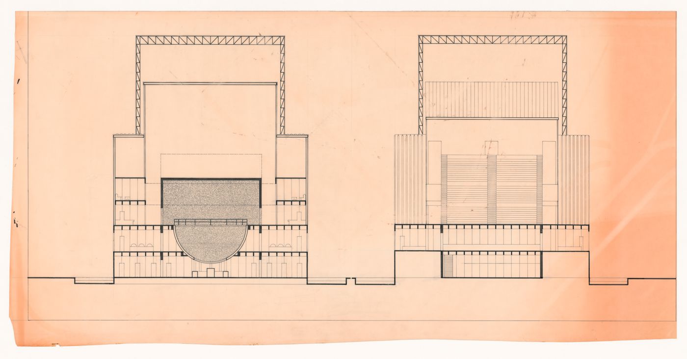 Elevations for Urban park competition, Modena, Italy