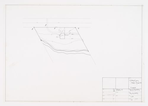 Plan de situation, Maison Bernard Laurin, Saint-Benoît, Mirabel, Québec, Canada