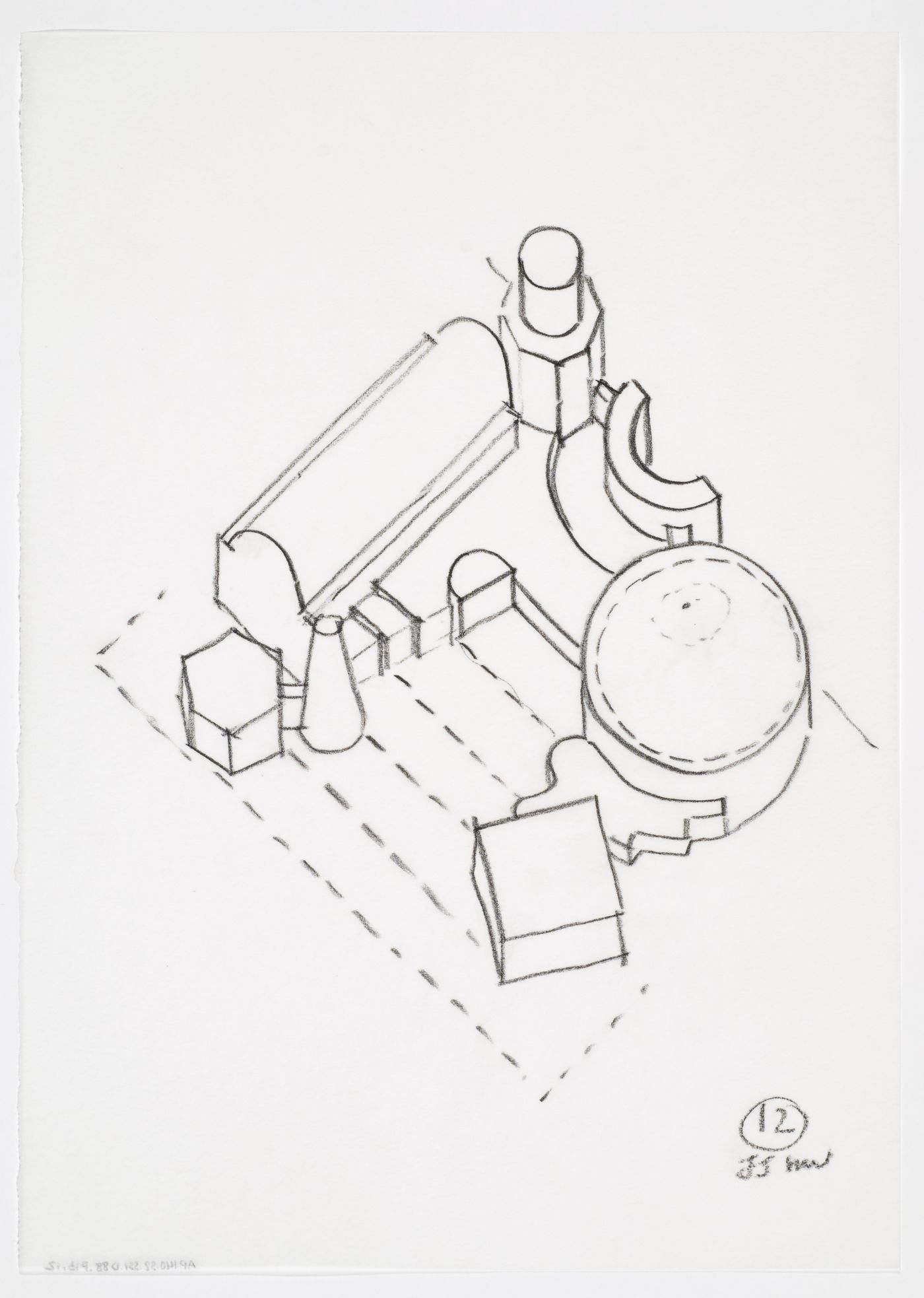 Bibliothèque de France, Paris, France: axonometric