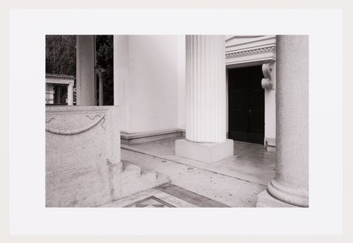 Detail of main Chapel entrance, Zale Cemetery, Ljubljana, Slovenia