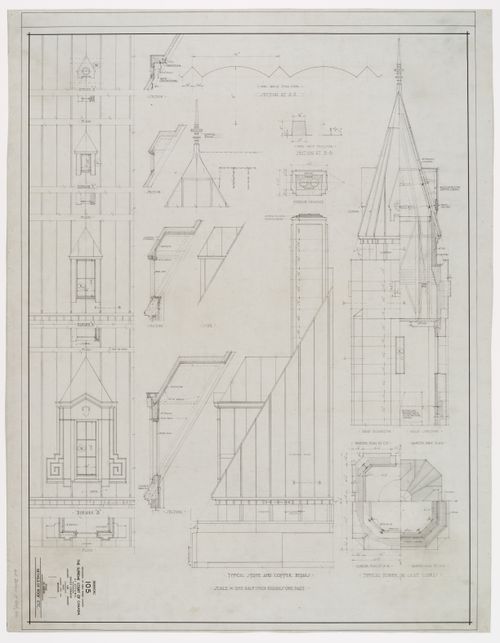 Détails du toit, Cour suprême du Canada, Ottawa, Ontario, Canada (1937-1953, 1977)