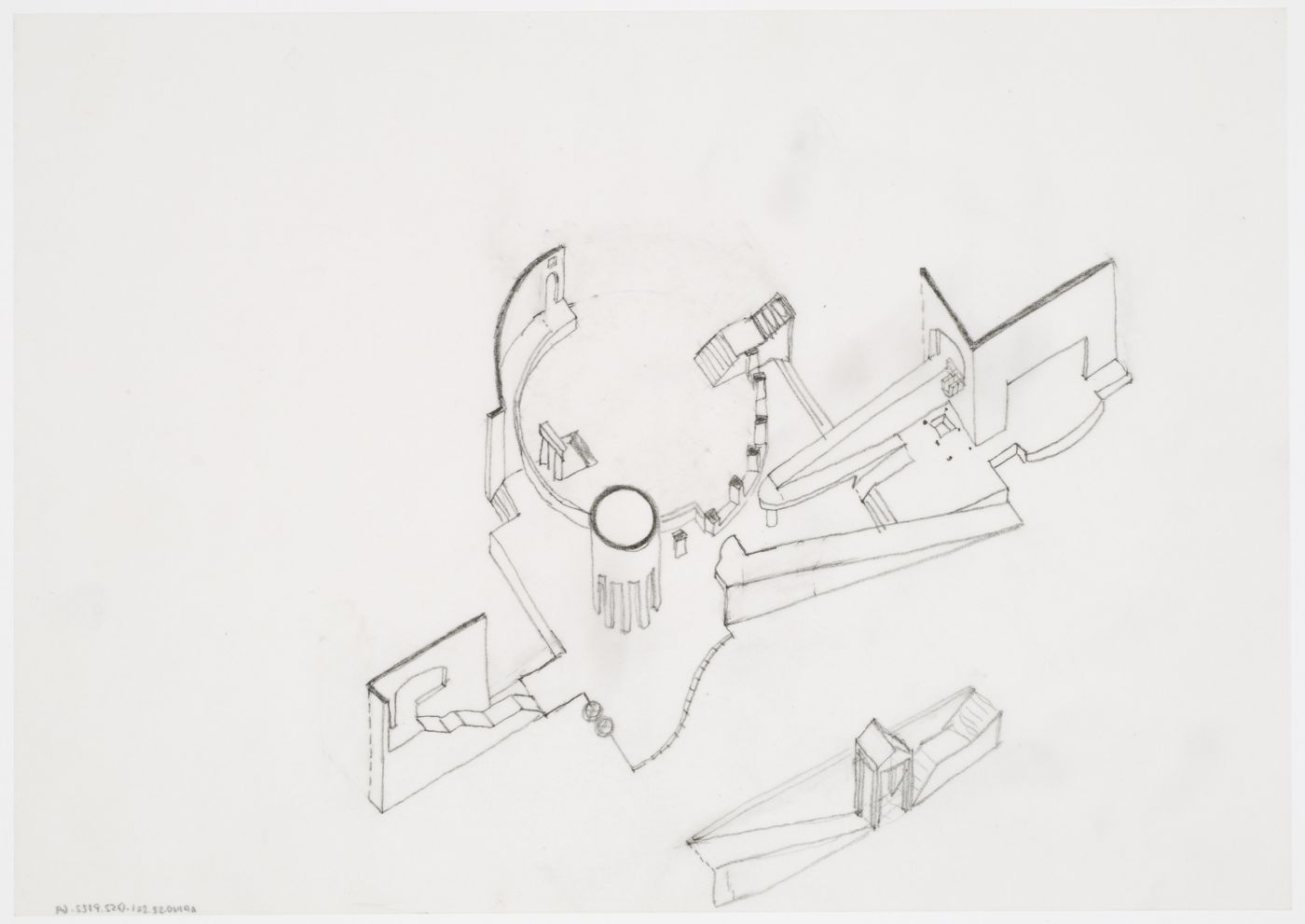 Staatsgalerie, Stuttgart, Germany: axonometric