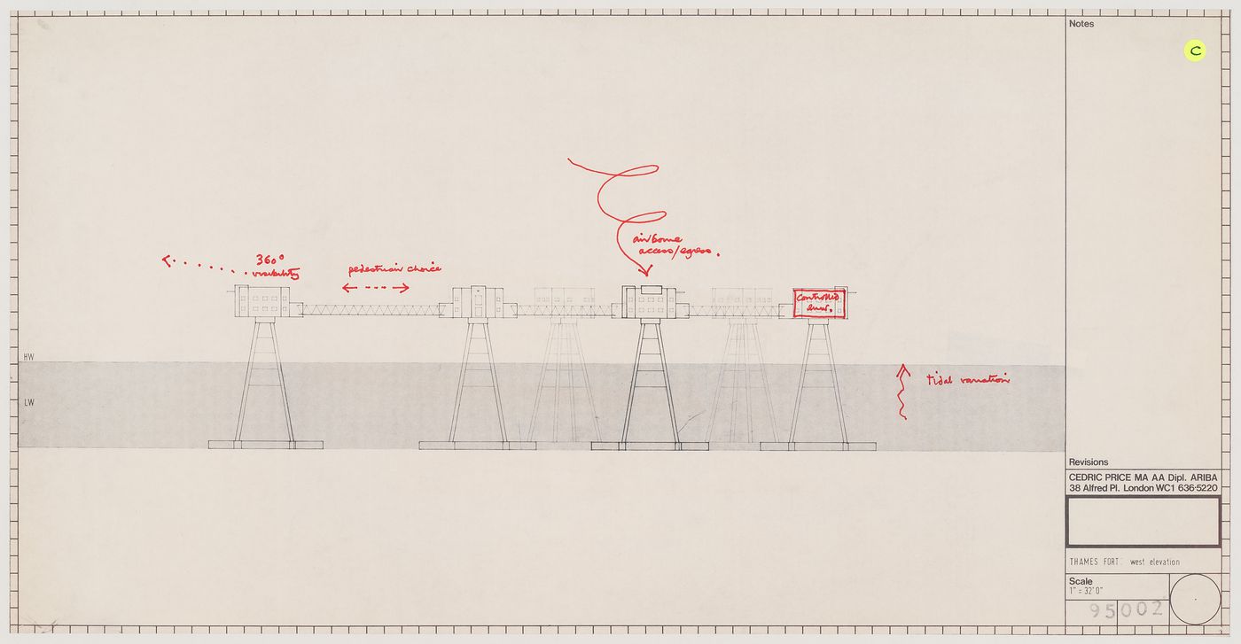 Thames Fort: west elevation