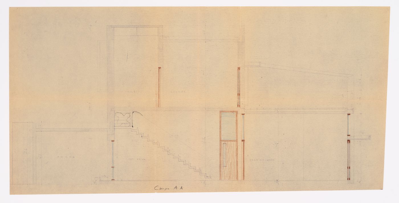 Section for the House of Prem Nath Thapar in sector 5 in Chandigarh, India