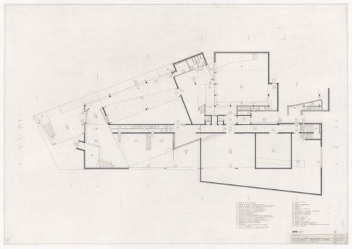 Ground floor plan for Centro Galego de Arte Contemporânea, Santiago de Compostela, Spain