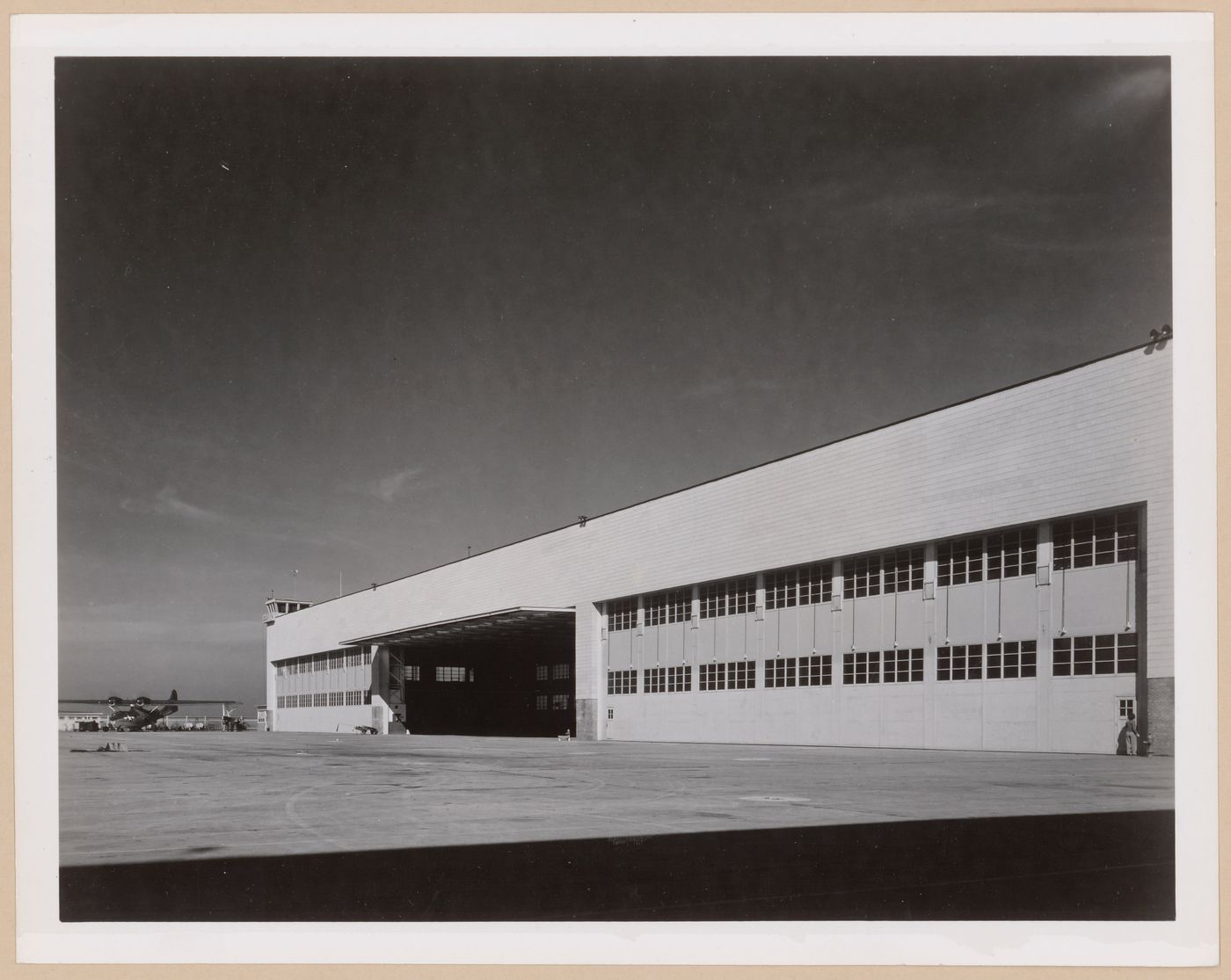 View of the principal façade of the Flight Hangar, Consolidated Aircraft Corporation Assembly Plant, New Orleans, Louisiana