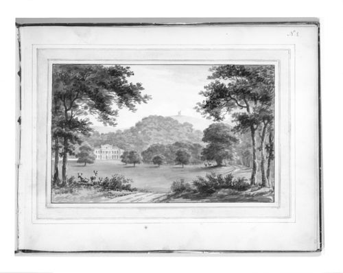 Anticipated view of Burton Park, Sussex, from the north approach